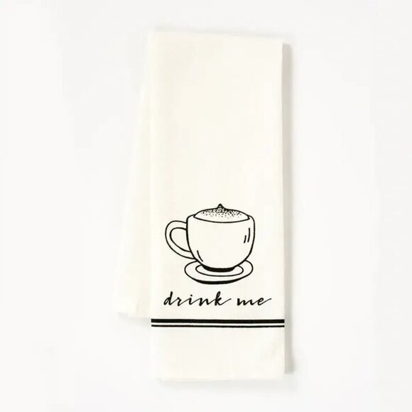 ($6) Drink Me Tea Towel - Picture 1 of 1